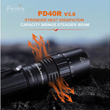 Fenix PD40R V3.0 USB-C Rechargeable LED Flashlight - 3000 Lumens - Luminus SFT70 - Includes 1 x 21700