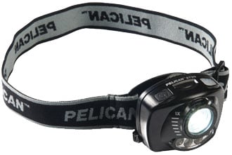Pelican 2720 LED Headlamp - Gesture Activation Control - Variable Output - 200 Lumens - Includes 3 x AAAs - Black (027200-0100-110)