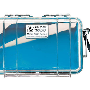 Pelican 1050 Watertight Case - Clear or Black Case and Black, Blue, and Yellow Liner Color Options