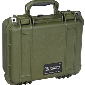 Pelican 1400 Small Watertight Case with Foam - Black, Orange, Yellow, Tan, Green, or Silver