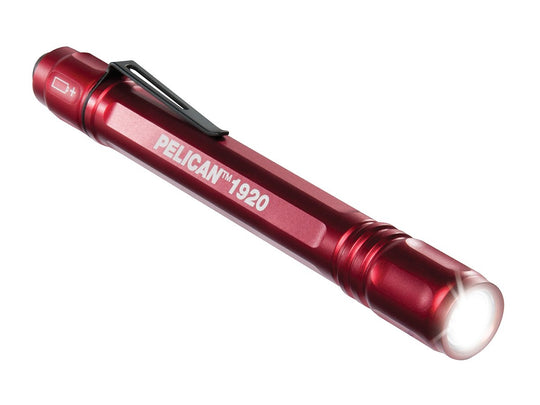 Pelican 1920 Compact LED Flashlight - 224 Lumens - Includes 2 x AAAs - Red (19200-0001-170)
