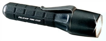 Pelican PM6 3330 Polymer LED Flashlight - 90 Lumens - Includes 2 x CR123As   - Black (3330-010-110)