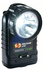 Pelican 3765 Rechargeable Right Angle LED Flashlight - 172 Lumens - Includes 4 x NiMH AAs & Charger - Black (3765-001-110)