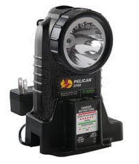 Pelican 3765 Rechargeable Right Angle LED Flashlight - 172 Lumens - Includes 4 x NiMH AAs & Charger - Black (3765-001-110)