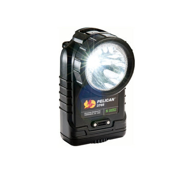 Pelican 3765 Rechargeable Right Angle LED Flashlight - 172 Lumens - Includes 4 x NiMH AAs & Charger - Black (3765-001-110)