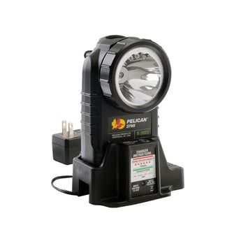 Pelican 3765 Rechargeable Right Angle LED Flashlight - 172 Lumens - Includes 4 x NiMH AAs & Charger - Black (3765-001-110)