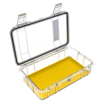 Pelican M60 Micro Case - Clear or Black Case and Black, Blue, Yellow Liner Color Options