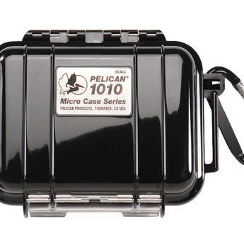 COMBO KIT: Pelican 1010 Watertight Case- Solid Black / 12 Rayovac CR123A's / Pre-Cut Foam Insert