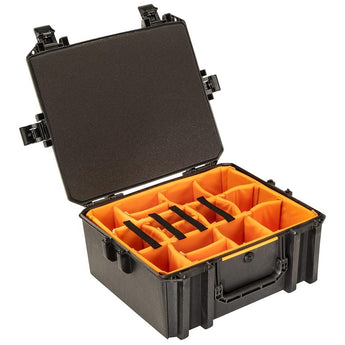 Pelican V600 Vault Hard Case - With Foam or With Padded Divider Insert - Black