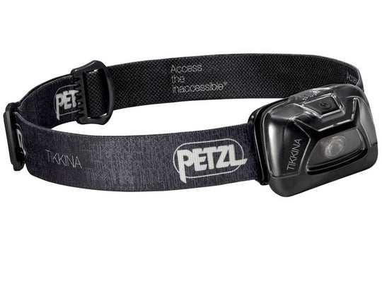 Petzl Classic TIKKINA LED Headlamp - 150 Lumens - Wide Beam Pattern - Includes 3 x AAA/LR03s - Black (E91HNE)