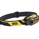 Petzl PIXA LED Headlamp - 450 Lumens - Black and Yellow - Uses 3 x AAA (Included) or CORE 2 Battery Pack