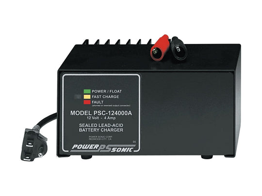 Power-Sonic PSC-124000A Transformer Type Charger 12-Volt 4 Amp Rating - Plug-in Design