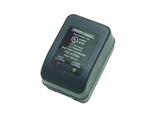 Power-Sonic PSC-61000A Transformer Type Charger 6-Volt 1 Amp Rating - Plug-in Design