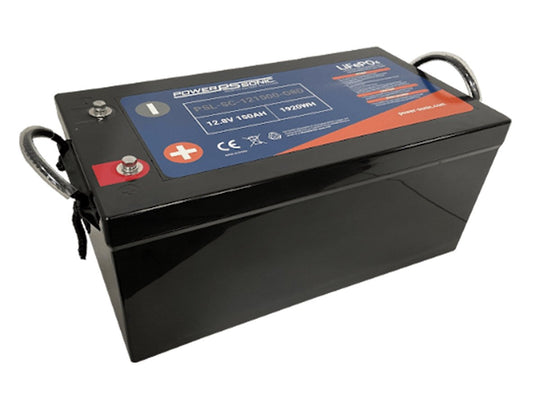 Power-Sonic PSL-SC-121500-G8D 150AH 12.8V Group 8D Rechargeable Deep Cycle Lithium Iron Phosphate (LiFePO4) Battery - M8 Terminals