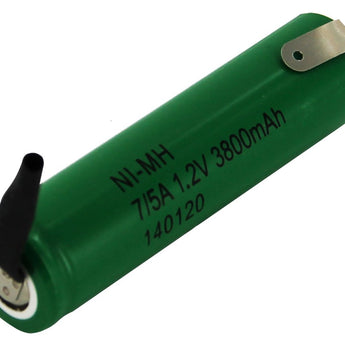 Powerizer MH 4/3 A 3800mAh 1.2V Nickel Metal Hydride (NiMH) Flat Top Battery with or without Tabs - Bulk