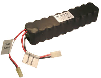 24V 10Ah (2x10xD) NiMH Battery Pack With Charging / Discharging Terminals