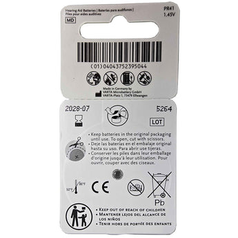 PowerOne P312-6PK-MF (6PK) Size 312 170mAh 1.45V Zinc Air Brown Hearing Aid Batteries - 6 Pack Retail Card