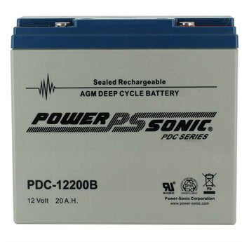 Power-Sonic AGM Deep Cycle PDC-12200 21Ah 12V Rechargeable Sealed Lead Acid (SLA) Battery - T12/B Terminal