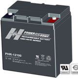 Power-Sonic AGM High Rate PHR-12100 27Ah 12V Rechargeable Sealed Lead Acid (SLA) Battery - T12 Terminal