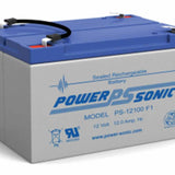 Power-Sonic PS-12100 12AH 12V Rechargeable Sealed Lead Acid (SLA) Battery - F1 or F2 Terminal
