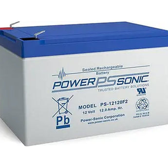 Power-Sonic PS-12120 NB 12Ah 12V Rechargeable Sealed Lead Acid (SLA) Battery - NB Terminal