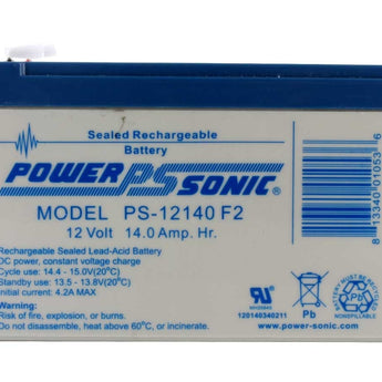 Power-Sonic AGM General Purpose PS-12140 14Ah 12V Rechargeable Sealed Lead Acid (SLA) Battery - F2 Terminal