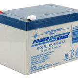 Power-Sonic AGM General Purpose PS-12140 14Ah 12V Rechargeable Sealed Lead Acid (SLA) Battery - F2 Terminal