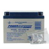 Power-Sonic AGM General Purpose PS-12260 26Ah 12V Rechargeable Sealed Lead Acid (SLA) Battery - NB Terminal