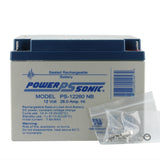 Power-Sonic AGM General Purpose PS-12260 26Ah 12V Rechargeable Sealed Lead Acid (SLA) Battery - NB Terminal