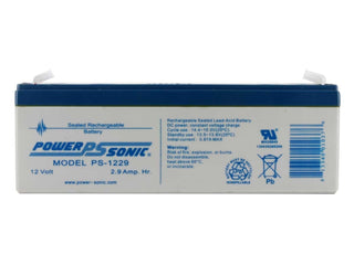 Power-Sonic AGM General Purpose PS-1229 2.9Ah 12V Rechargeable Sealed Lead Acid (SLA) Battery - F1 Terminal