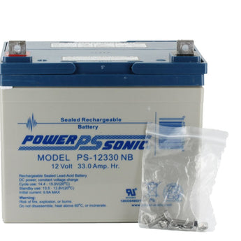 Power-Sonic AGM General Purpose PS-12330 33Ah 12V Rechargeable Sealed Lead Acid (SLA) Battery - NB Terminal