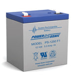 Power-Sonic AGM General Purpose PS-1250 5Ah 12V Rechargeable Sealed Lead Acid (SLA) Battery - F1 or F2 Terminal