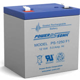 Power-Sonic AGM General Purpose PS-1250 5Ah 12V Rechargeable Sealed Lead Acid (SLA) Battery - F1 or F2 Terminal