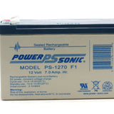 Power-Sonic AGM General Purpose PS-1270 7Ah 12V Rechargeable Sealed Lead Acid (SLA) Battery - F1 or F2 Terminal