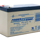 Power-Sonic AGM General Purpose PS-1270 7Ah 12V Rechargeable Sealed Lead Acid (SLA) Battery - F1 or F2 Terminal