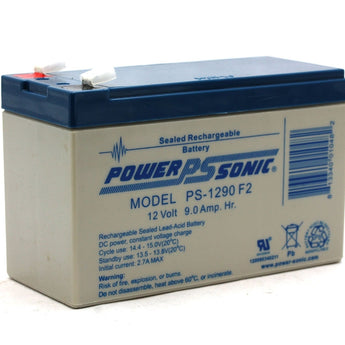 Power-Sonic AGM General Purpose PS-1290 9Ah 12V Rechargeable Sealed Lead Acid (SLA) Battery - F2 Terminal