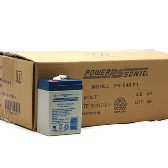 Power-Sonic AGM General Purpose PS-640F 4.5Ah 6V Rechargeable Sealed Lead Acid (SLA) Battery - F1 Terminal