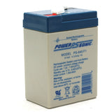Power-Sonic AGM General Purpose PS-640F 4.5Ah 6V Rechargeable Sealed Lead Acid (SLA) Battery - F1 Terminal