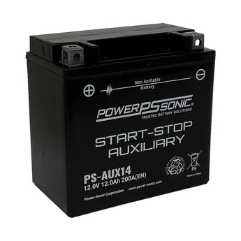 Power-Sonic PS-AUX14  12Ah 12V Start-Stop Auxiliary Series Sealed Lead Acid (SLA) Battery - 200CCA