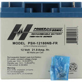 Power-Sonic AGM High Rate General Purpose PSH-12180 FR 21Ah 12V Rechargeable Sealed Lead Acid (SLA) Battery - NB Terminal