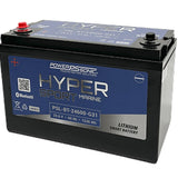 Power-Sonic PSL-BT-24600-G31 Bluetooth Enabled 60AH 25.6V Rechargeable Lithium Iron Phosphate (LiFePO4) Marine Battery - Group 31 - M8 Terminals