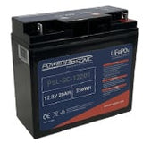 Power-Sonic PSL-SC-12200 20AH 12.8V Rechargeable Deep Cycle Lithium Iron Phosphate (LiFePO4) Battery - NB Terminals