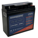Power-Sonic PSL-SC-12200 20AH 12.8V Rechargeable Deep Cycle Lithium Iron Phosphate (LiFePO4) Battery - NB Terminals