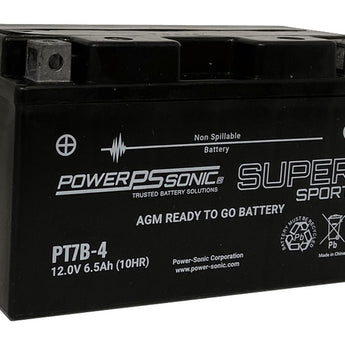 Power-Sonic PT7B-4 6.5Ah 12V Ultra Sport Series Sealed Lead Acid (SLA) Battery - 115 CCA