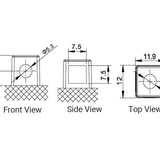 Power-Sonic PT7B-4 6.5Ah 12V Ultra Sport Series Sealed Lead Acid (SLA) Battery - 115 CCA