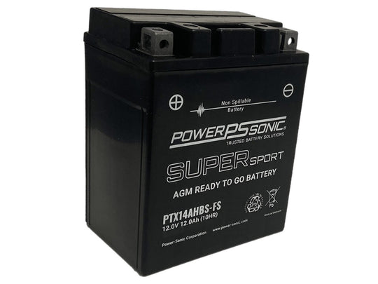 Power-Sonic PTX14AHBS-FS 12Ah 12V Ultra Sport Series Sealed Lead Acid (SLA) Battery - 210CCA