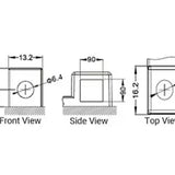 Power-Sonic PTX14AHBS-FS 12Ah 12V Ultra Sport Series Sealed Lead Acid (SLA) Battery - 210CCA