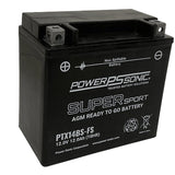 Power-Sonic PTX14BS-FS 12Ah 12V Ultra Sport Series Sealed Lead Acid (SLA) Battery - 200CCA