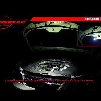 Powertac E10R Rechargeable Flashlight - 600 Lumens - CREE XM-L2 U2 LED - Includes 1 x RCR123A