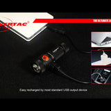 Powertac E10R Rechargeable Flashlight - 600 Lumens - CREE XM-L2 U2 LED - Includes 1 x RCR123A